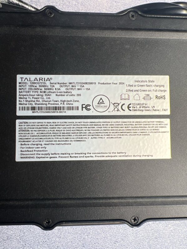 Talaria Sting Pro battery charger MX5 TL5500 - Image 2